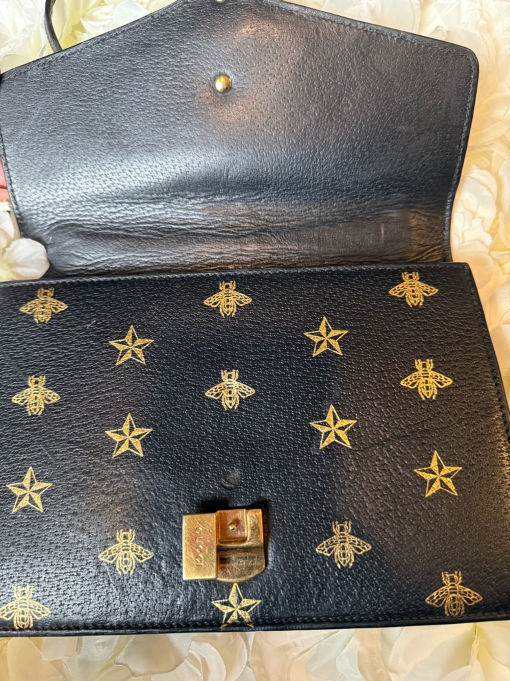 Gucci Sylvie Black Bee Crossbody Bag Authentic - Picture 10 of 16